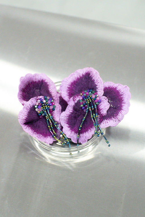 Aretes Cattleya Magenta by LORETA PANDERETA